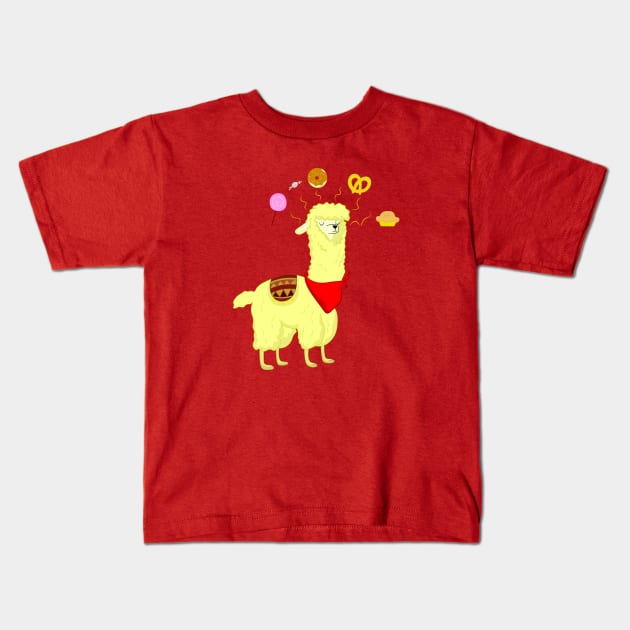 Hungry alpaca Kids T-Shirt by MariRiUA